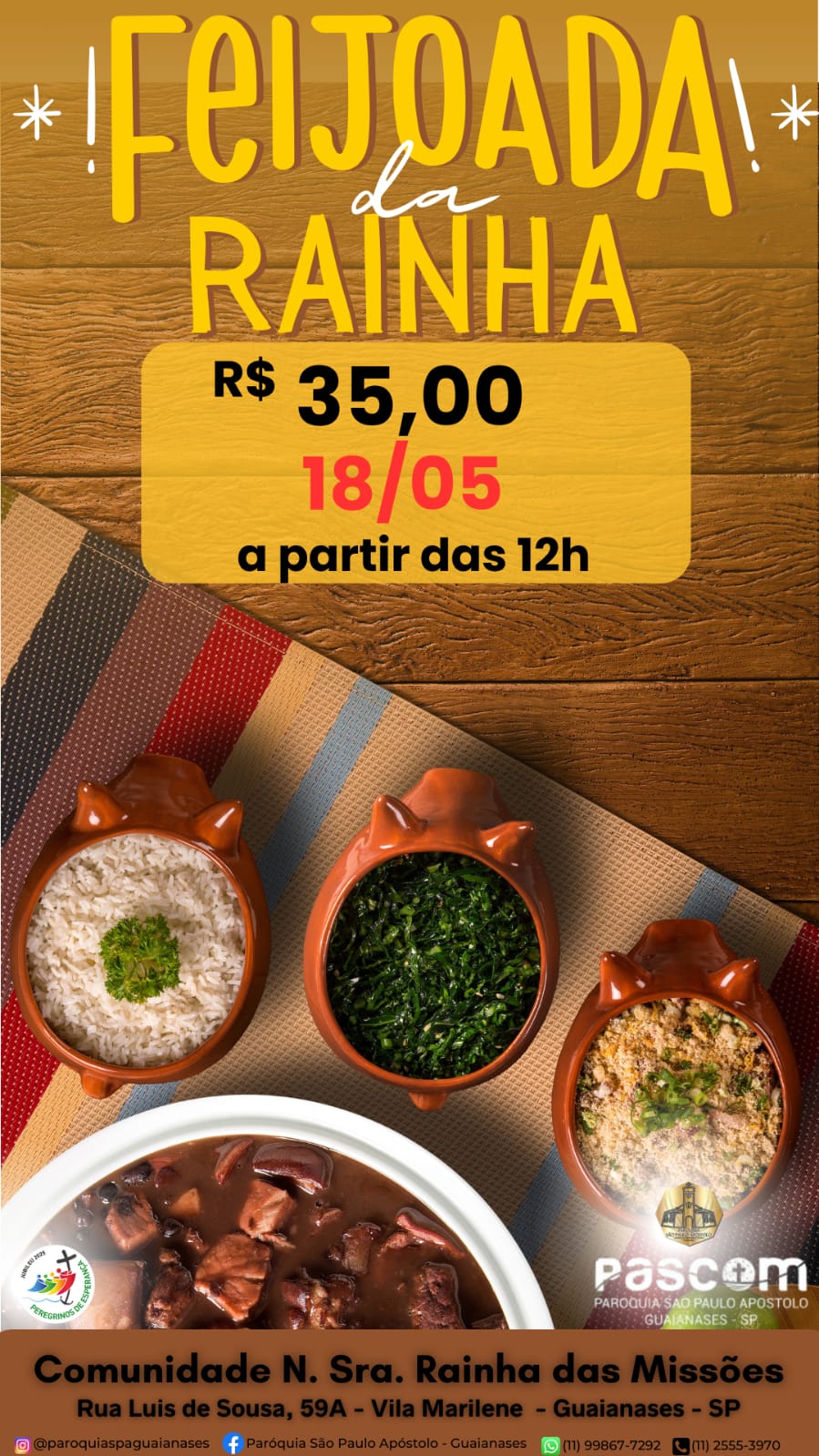 Feijoada da Rainha das missões