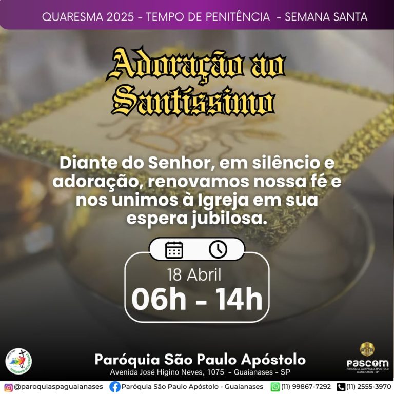 adoração ao santíssimo